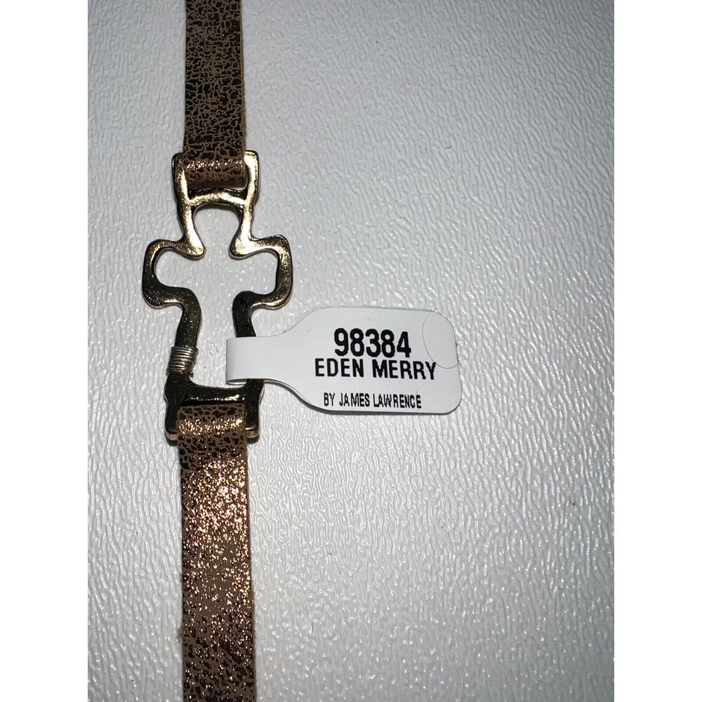 NEW - Beautiful Dainty EDEN MERRY By JIM LAWRENCE 98384 Cross Bracelet